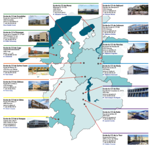 Carte de l'enseignement religieux au CO