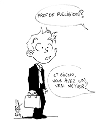 Illustration du métier de prof de religion